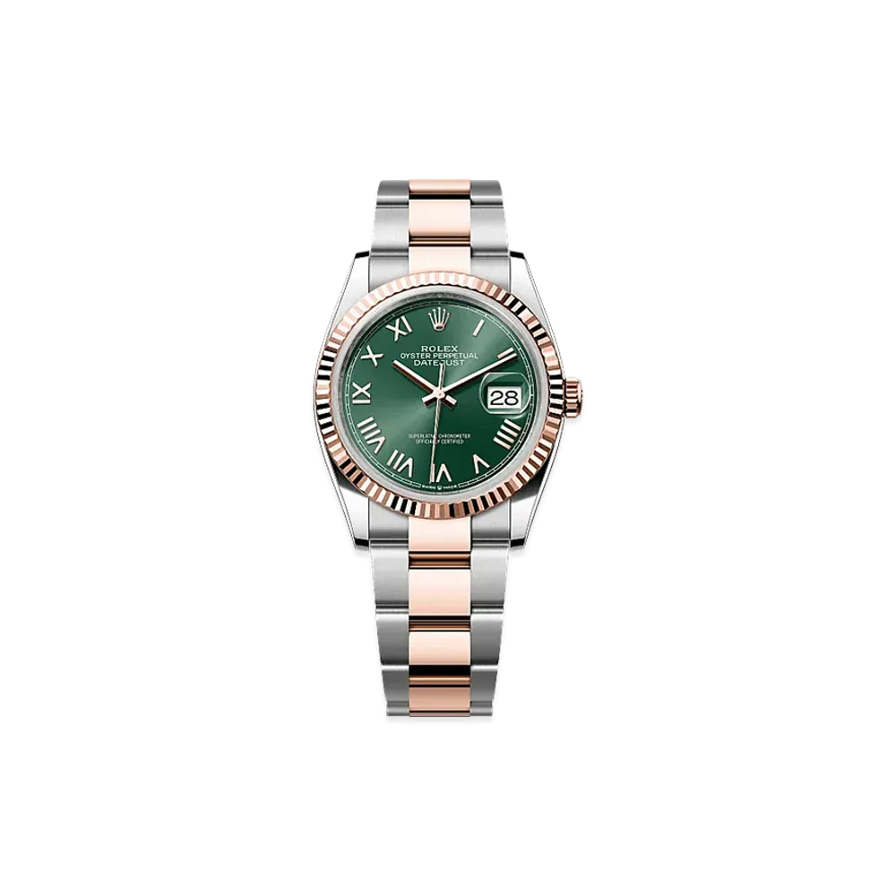 ROLEX Datejust 36 Oystersteel & Everose Gold "Mint Green"