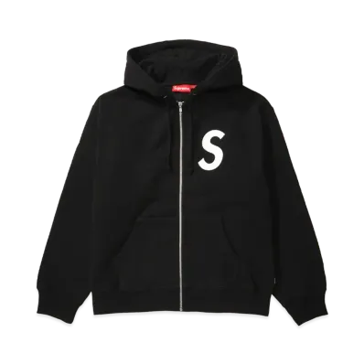 Supreme S Logo Zip Up Hooded Sweatshirt (25FW) "Black"