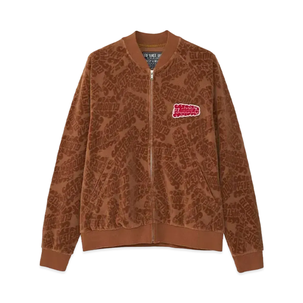 HYSTERIC GLAMOUR Flame Logo Jacquard Jumper "Brown"