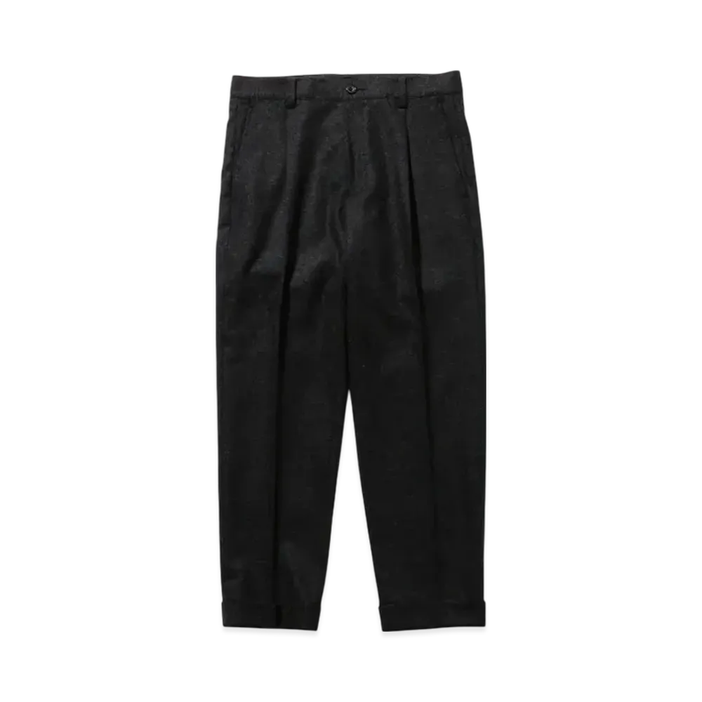 BEAMS 1Pleat Wool Cashmere "ChacoalGray"
