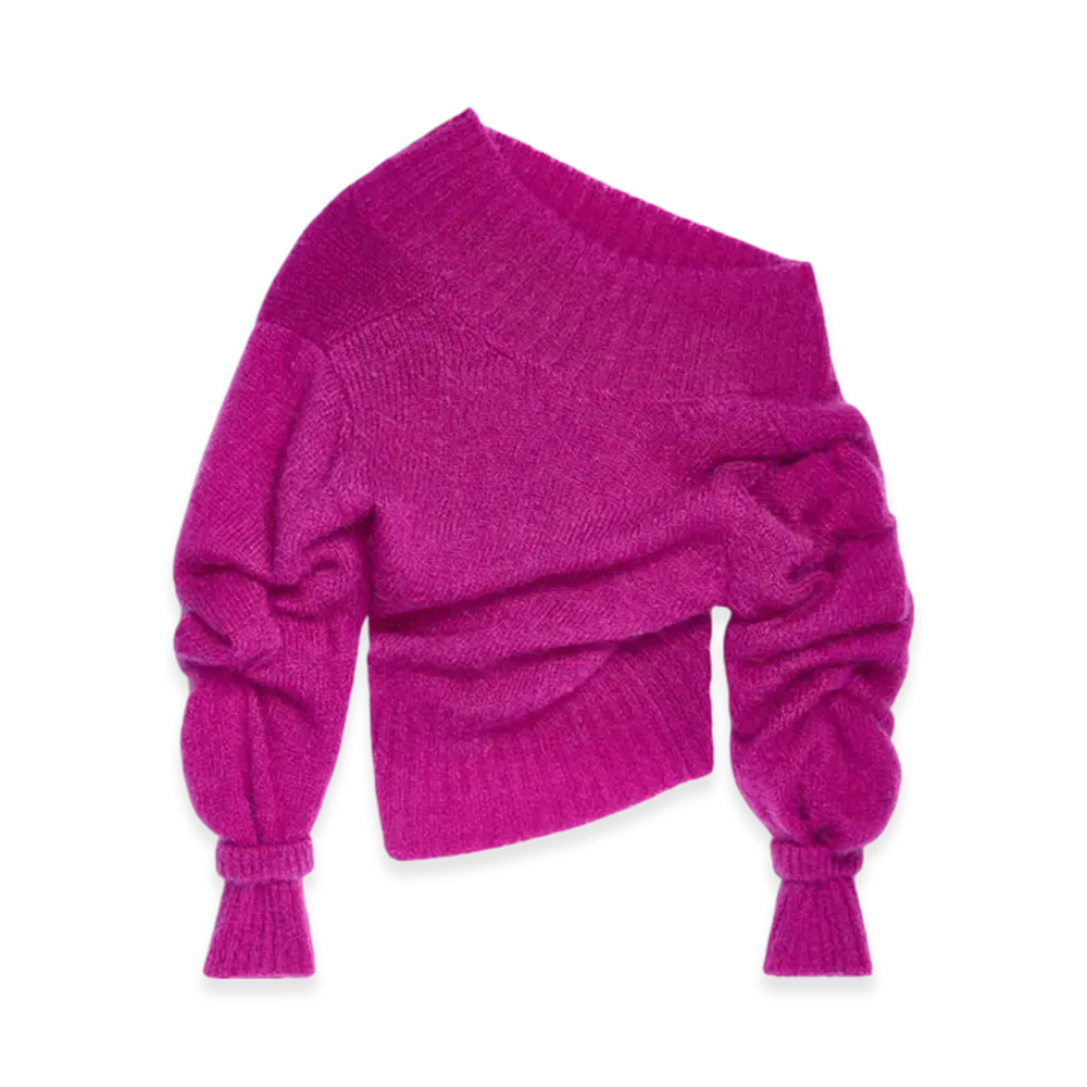 DRIES VAN NOTEN Women's Oversized Mohair Sweater "Fuchsia"