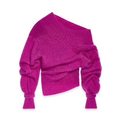 DRIES VAN NOTEN Women's Oversized Mohair Sweater "Fuchsia"