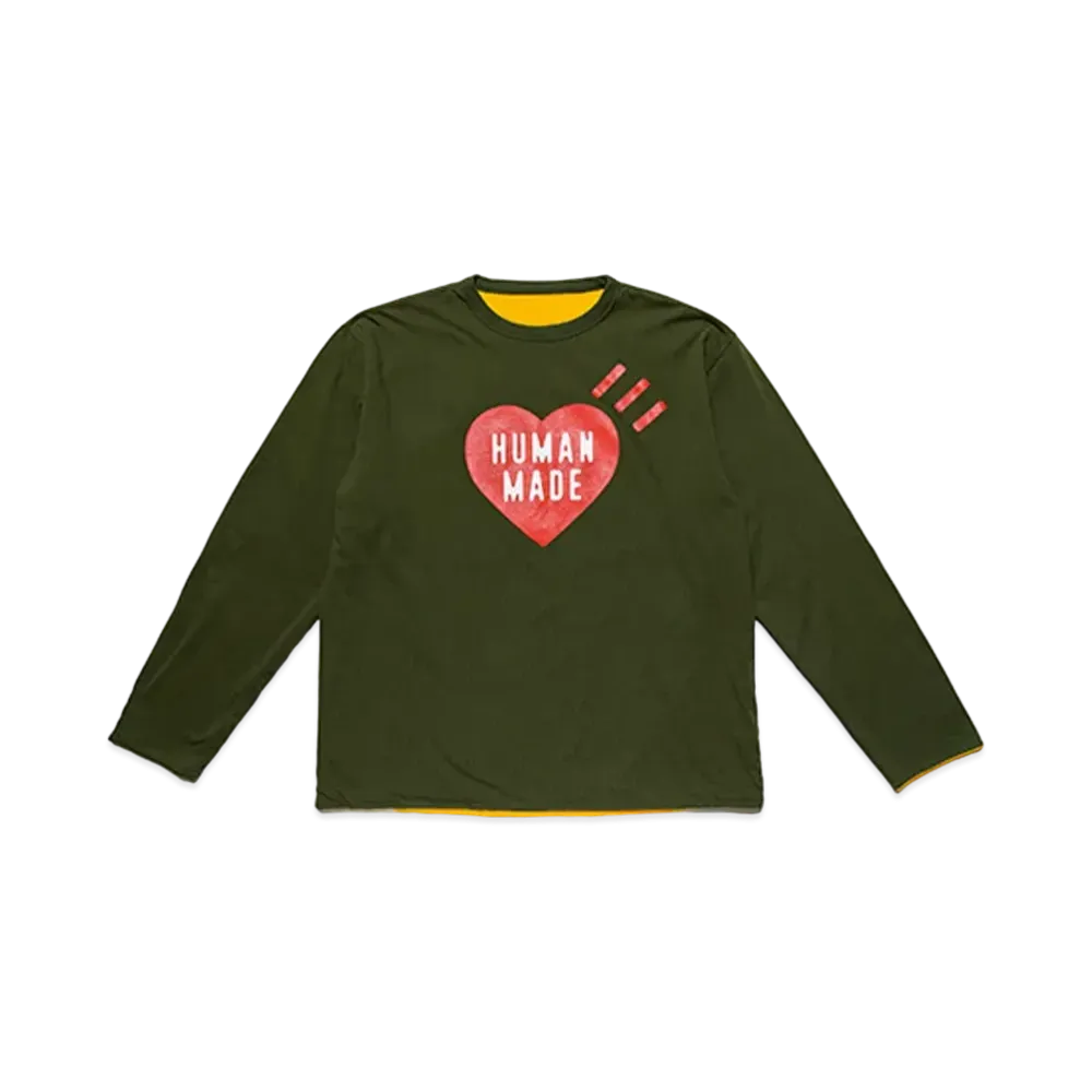 HUMAN MADE REVERSIBLE LONG-T "Olive"