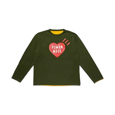 HUMAN MADE REVERSIBLE LONG-T "Olive"
