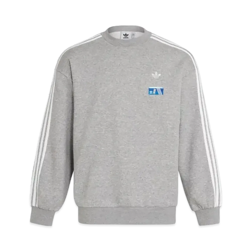adidas Tokyo Shoebox Crewneck Sweat "Medium Grey Heather"