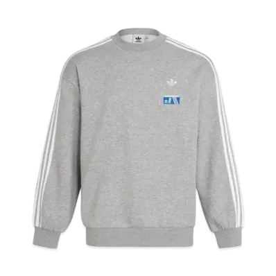 adidas Tokyo Shoebox Crewneck Sweat "Medium Grey Heather"