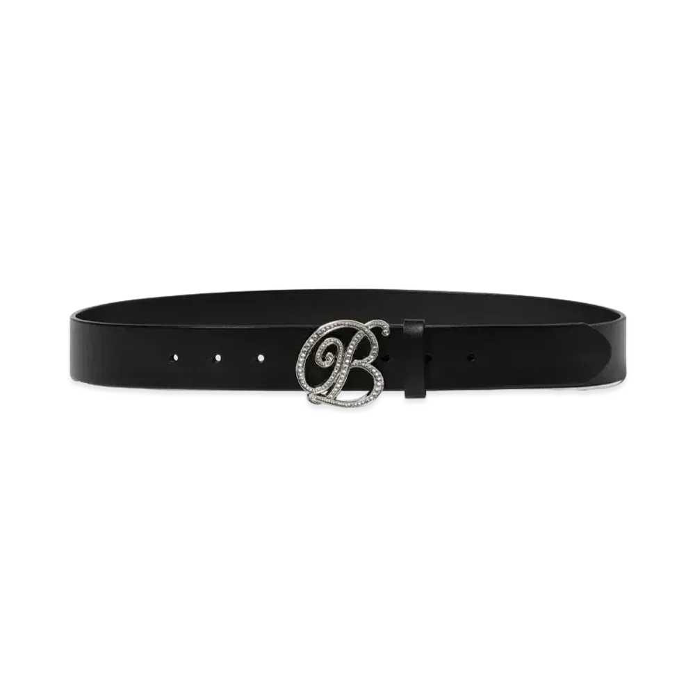 Blackeyepatch Iced Out B Emblem Buckle Belt "Black"