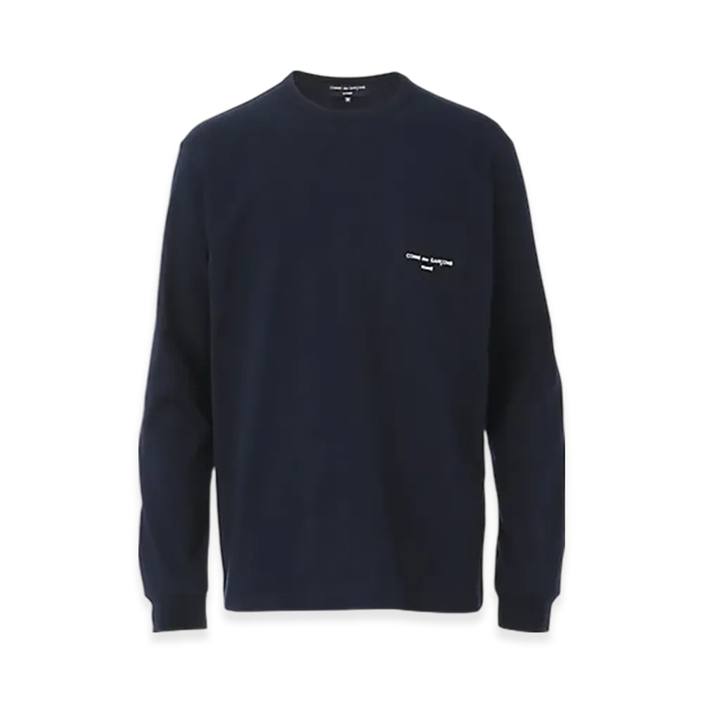 COMME des GARCONS HOMME Cotton Jersey Product Print L/S T-shirt "Navy"
