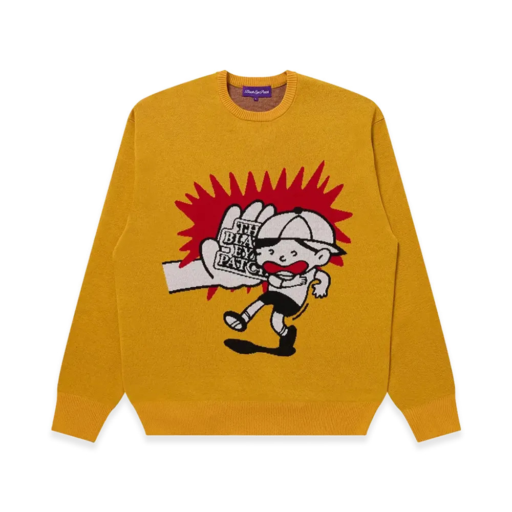 BlackEyePatch Tobidashi OG Label Knit Sweater "Yellow"