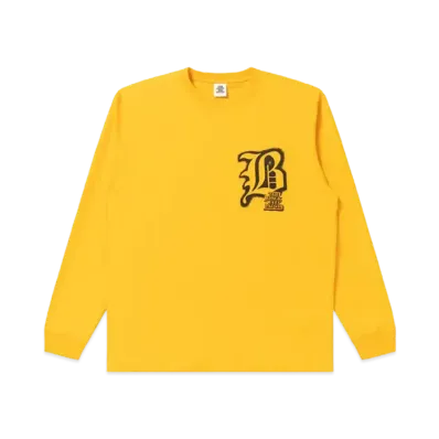 BlackEyePatch Blackletter L/S Tee "Yellow"