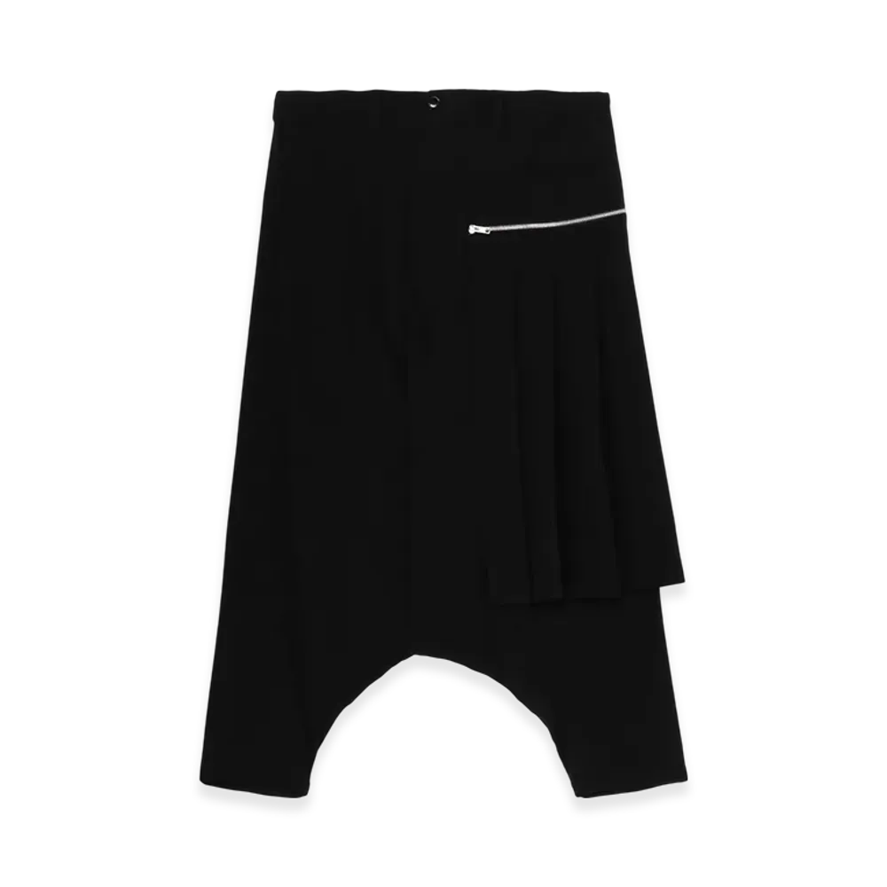 Ground Y Crepe De Chine Pleated Sarouel Pants "Black"
