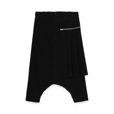 Ground Y Crepe De Chine Pleated Sarouel Pants "Black"