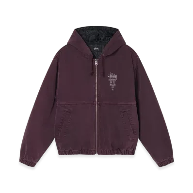 Stussy Canvas Insulated Work Jacket "Purple"