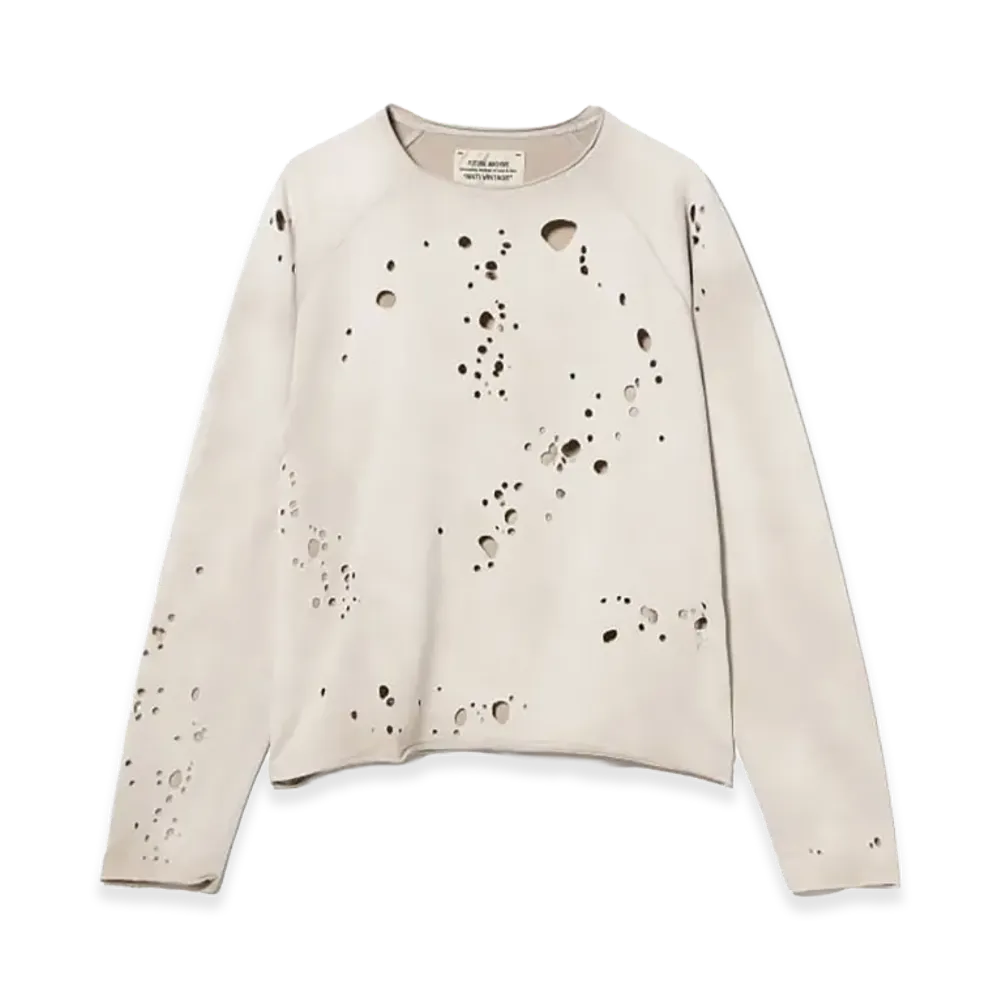 BEAMS FUTURE ARCHIVE / Crash Sweat Crewneck "Light Gray"