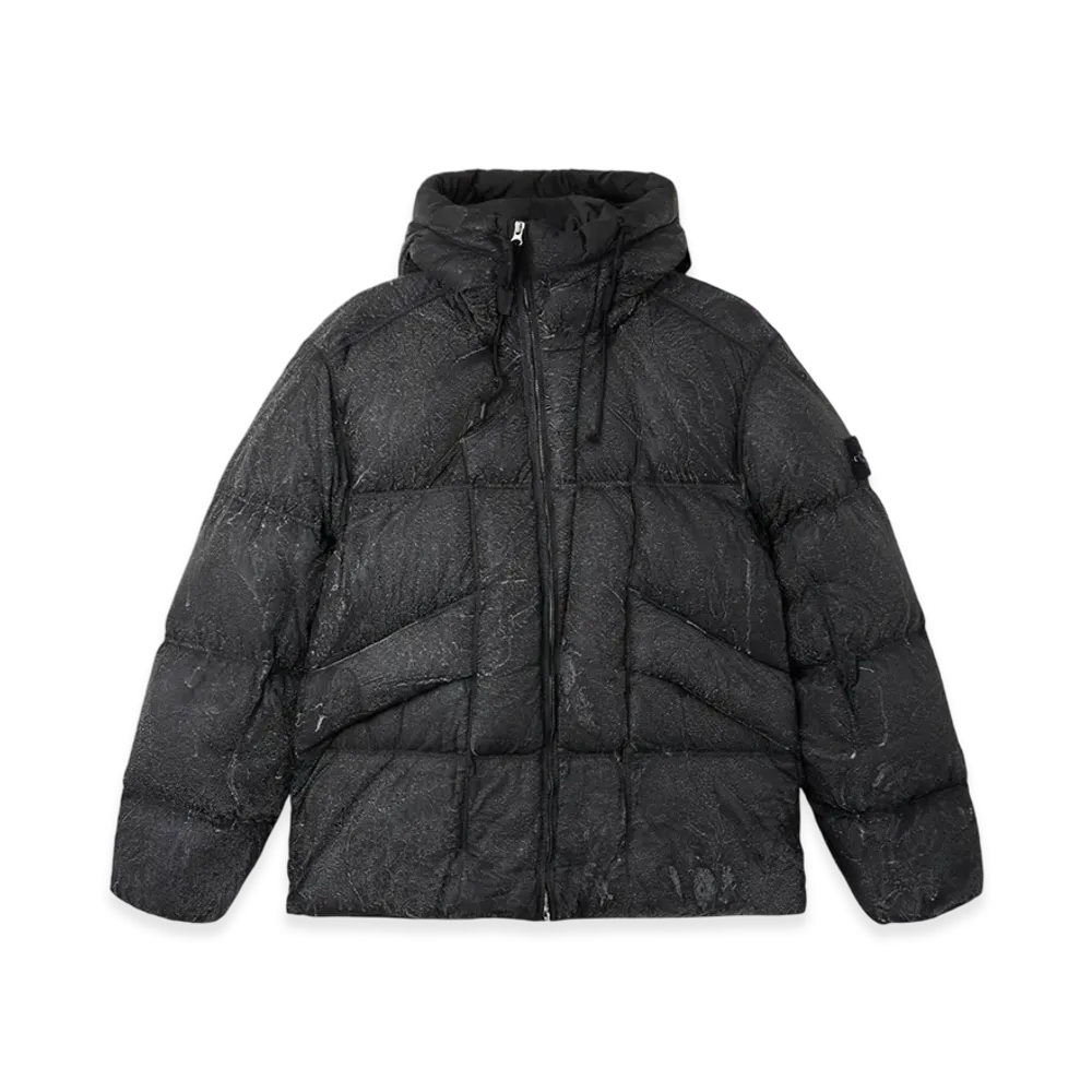 Stone Island 4100062 Light Nylon Tela, Hand Sprayed Reflective "Black"