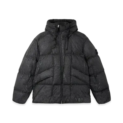 Stone Island 4100062 Light Nylon Tela, Hand Sprayed Reflective "Black"