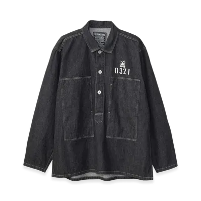 HYSTERIC GLAMOUR Hysteric 0321 Denim Pullover Shirt "Black"