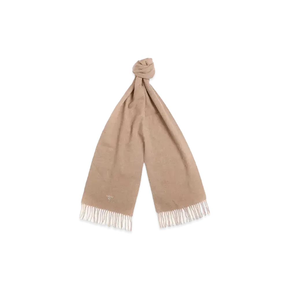 Barbour Lambs Wool Solid Scarf "Brown"