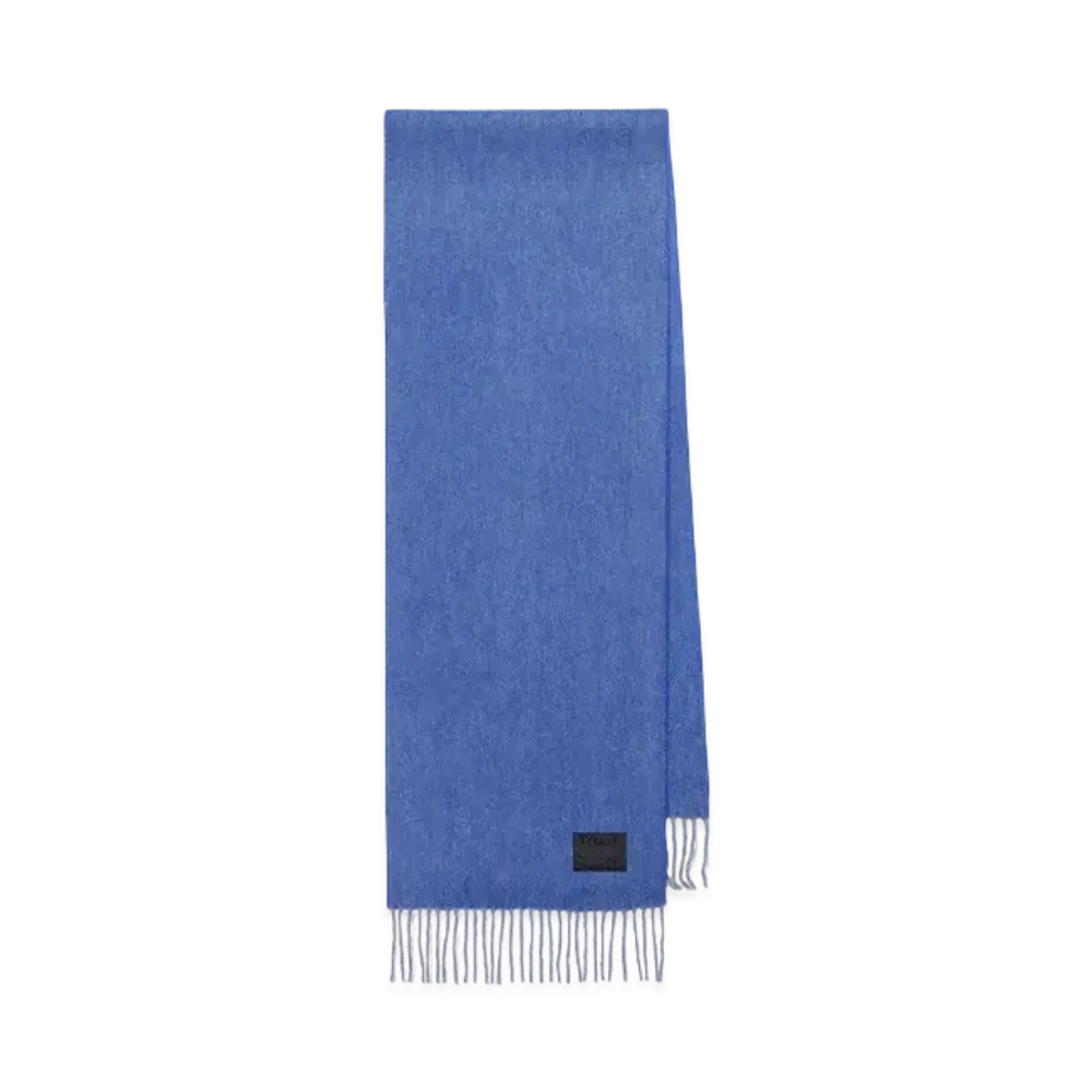Paul Smith Cropped Logo Cashmere Blend Scarf "Blue"