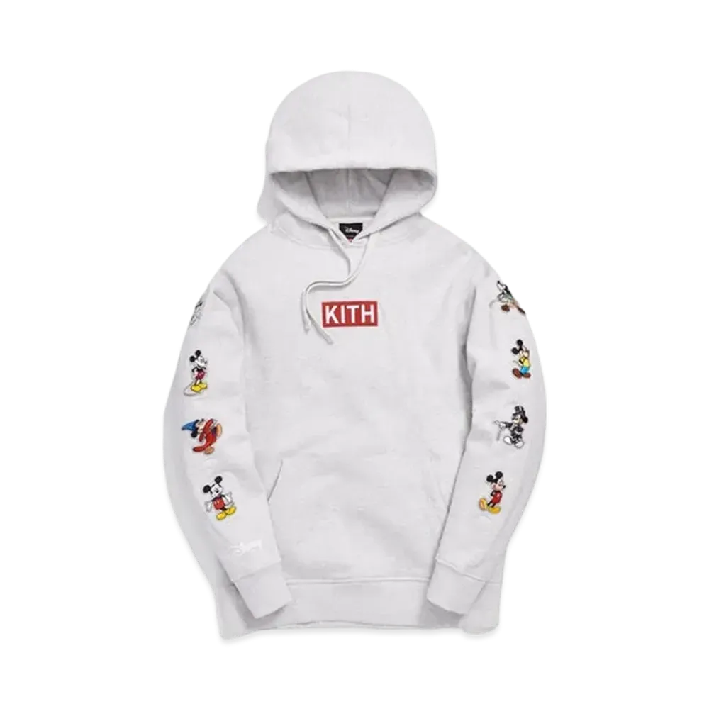 KITH Disney Mickey Sleeve Patches Hoodie "Grey"