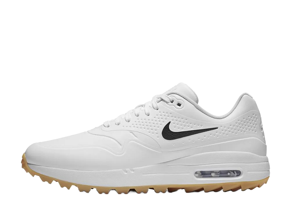 NIKE AIR MAX 1 G WHITE GUM BLACK SWOOSH