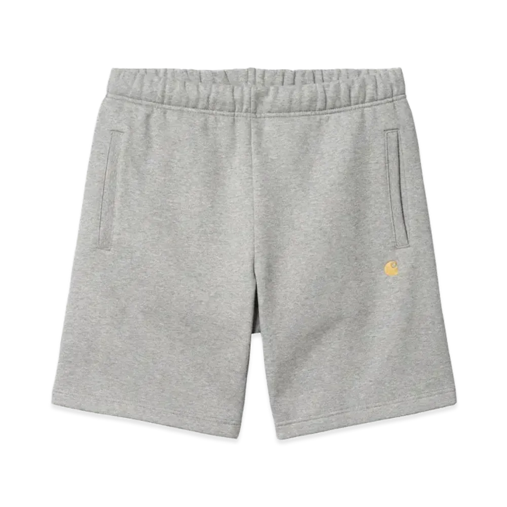 Carhartt WIP Chase Sweat Short "Grey Heather/Gold"