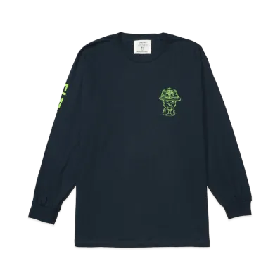 SOUND SHOP balansa TKMA RECORDS L/S TEE "NAVY"