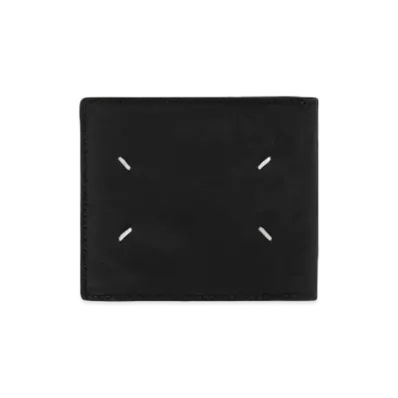 Maison Margiela Wrinkled Leather Bi-fold Wallet "Black"