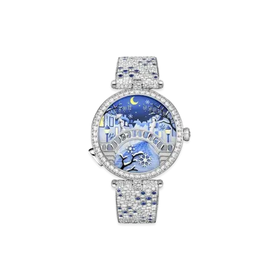 Van Cleef & Arpels Lady Arpels Pont des Amoureux Hiver watch "18K White gold/Sapphire/Diamond"