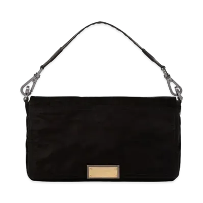 Dolce&Gabbana Sicily Dna Black Crossbody Bag Nylon Logo Plate "Black"