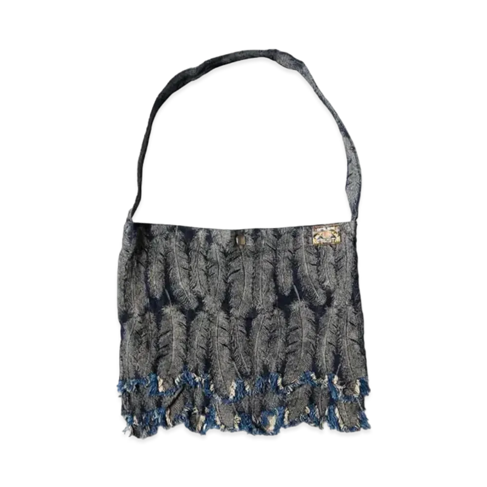 KAPITAL 12oz Magpie Denim Medicine Bag (Small) "Indigo Black"