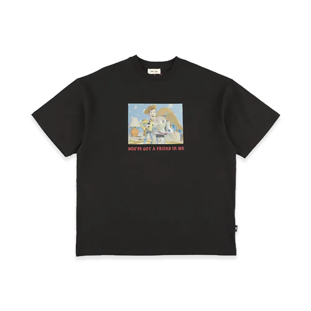 WIND AND SEA x TOY STORY Vintage Tee Friend "Black"