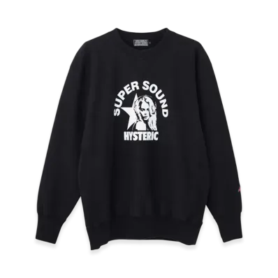 HYSTERIC GLAMOUR Super Sound Heavy Weight Sweatshirt "Black"