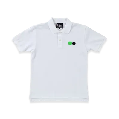 COMME des GARCONS x The Beatles Polo Shirt White with embroidered Apples "White"