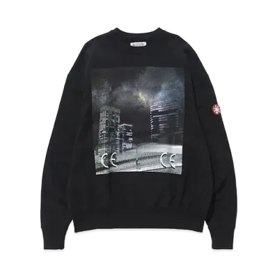 Cav Empt (C.E) NIGHT VECTOR CREW NECK "Black"
