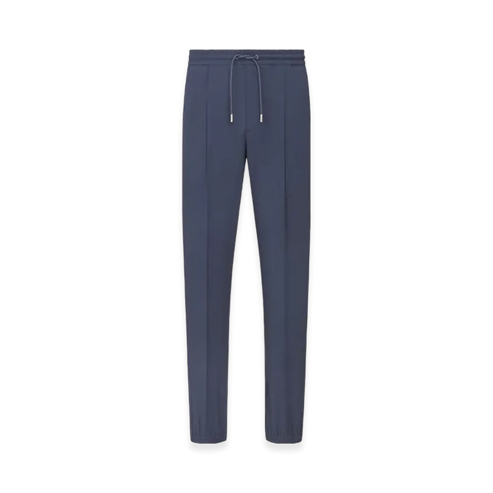 Dior Track Pants Textured Extra Fine Wool "Blue Gray"