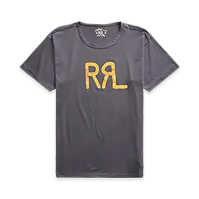 RRL Ralph Lauren Logo Jersey T-Shirt "Black"