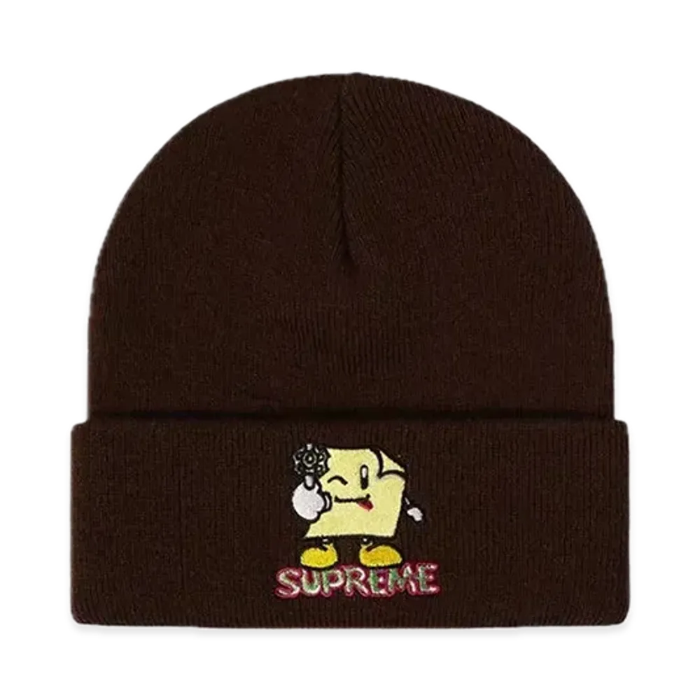 Supreme Sticky Note Beanie "Brown"