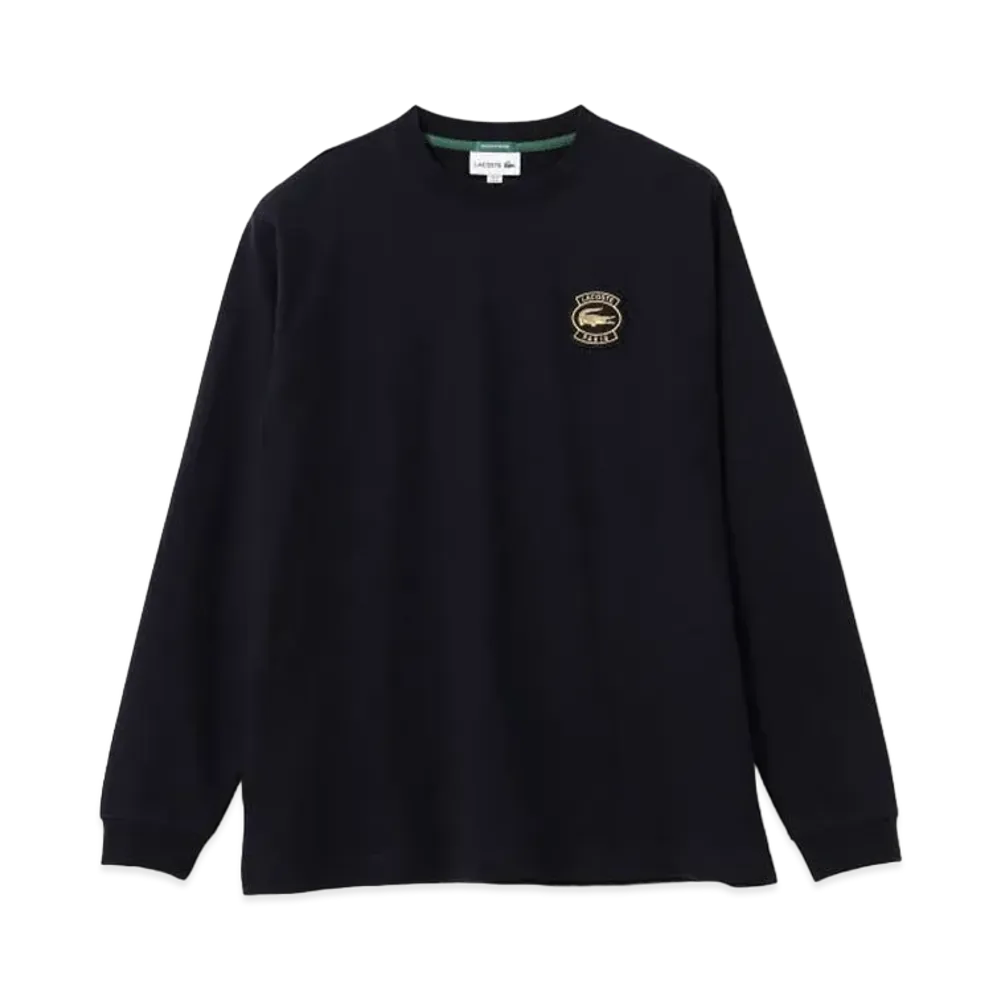 BEAMS LACOSTE for BEAM Custom Gold Badge Long Sleeve T-Shirt "Marine"