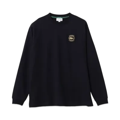 BEAMS LACOSTE for BEAM Custom Gold Badge Long Sleeve T-Shirt "Marine"