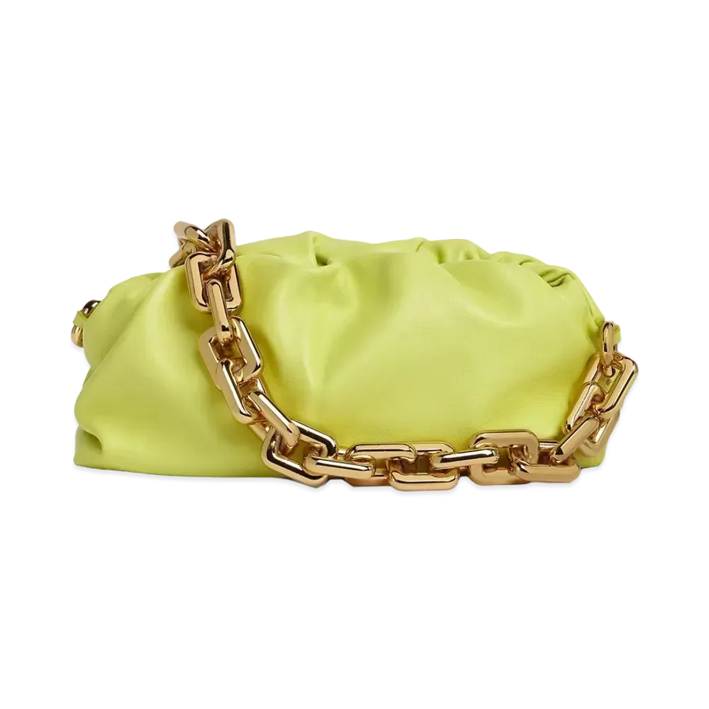 Bottega Veneta Chain Pouch "Seagrass"