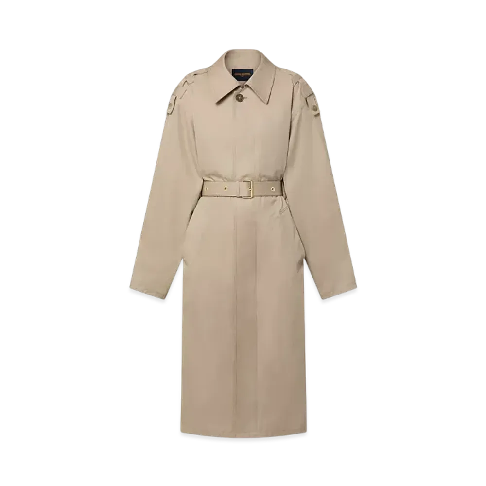 Louis Vuitton Women's Oversized Twill Car Coat "Ficelle"