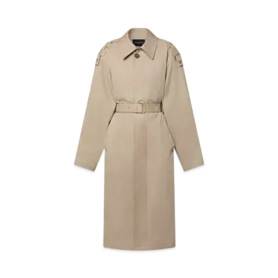 Louis Vuitton Women's Oversized Twill Car Coat "Ficelle"