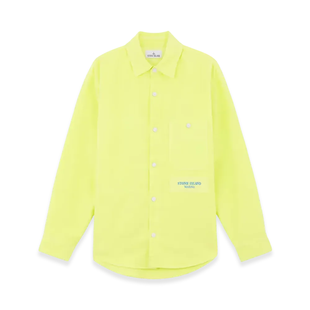 Stone Island 109X6 Marina Cotton Moleskin Relaxed Fit Overshirt with Snaps - 24FW "Yellow"