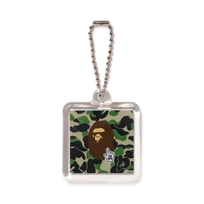 A BATHING APE Bape.Com Camo Go Ape Pointer Keychain Bapec "Green"