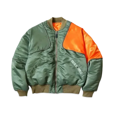 KAPITAL Ma-1 Nylon Sham Bomber Jacket "Khaki"