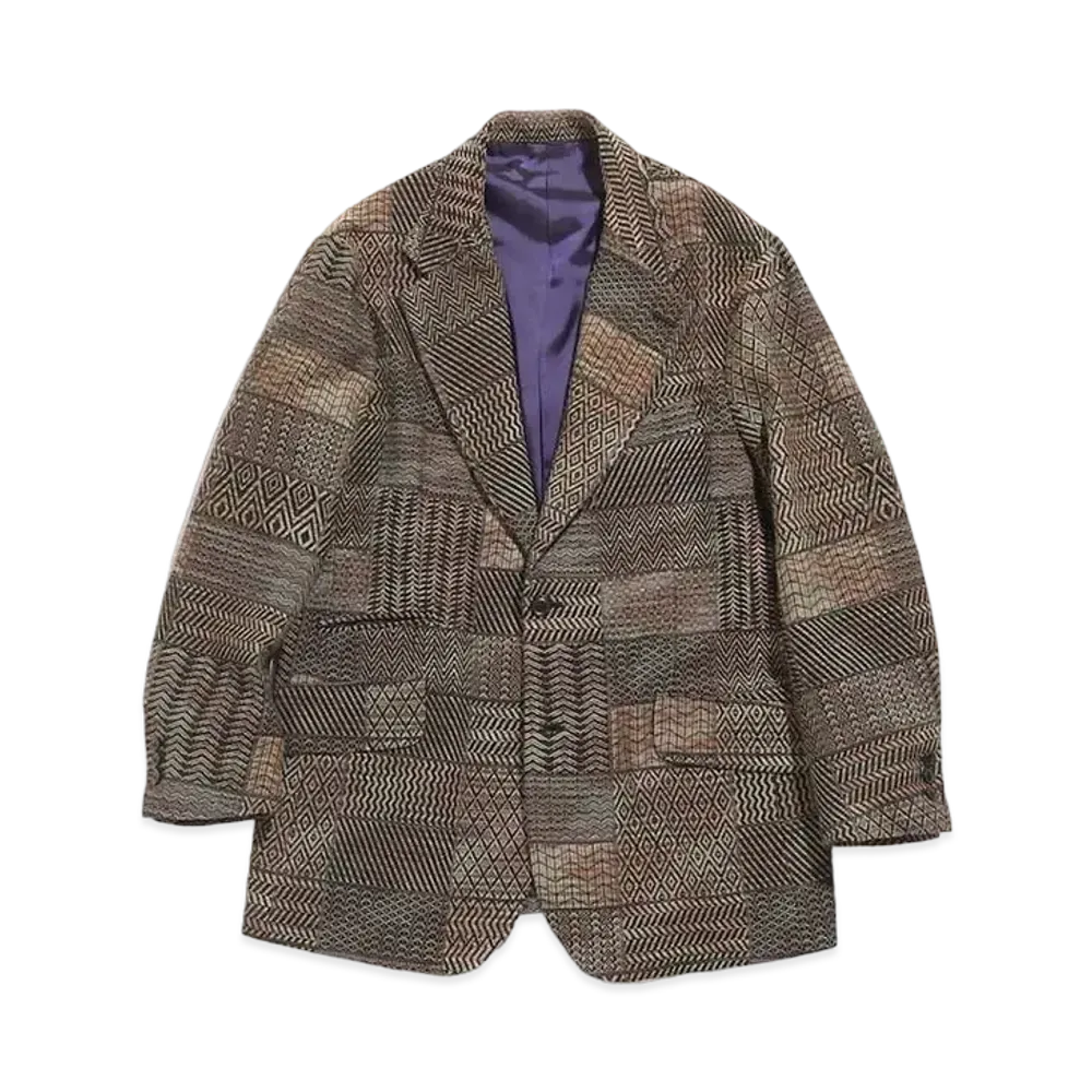 Needles 2B JACKET - W/N MULTI PATTERN JQ. "Brown"