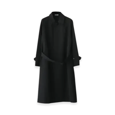 AURALEE Wool Max Canvas Soutien Collar Coat "Black"