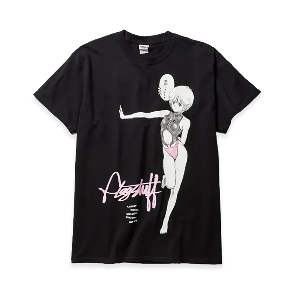 F-LAGSTUF-F x VIDEO GIRL "Hehehe" Tee "Black"