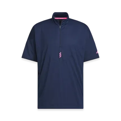 adidas Golf Codechaos Half-Zip Short-Sleeve Windbreaker "Collegiate Navy"